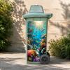 Trash Bin Sticker Peel-and-Stick Can Decal Decorative for Garden