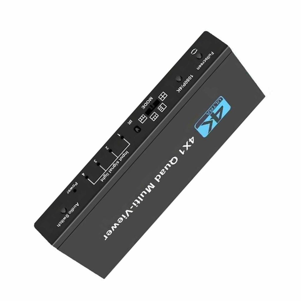 4K High Definition Multimedia Interface Splitter 4 In 1 Out Signal Screen Switcher with Remote Control