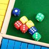Arithmetische Würfel Brettspiel Vierseitige Klappkarten Spiele Box Würfel Spielzeug Holzklappen Würfel 4 Spieler Party Zahlenspiel Brettspiele