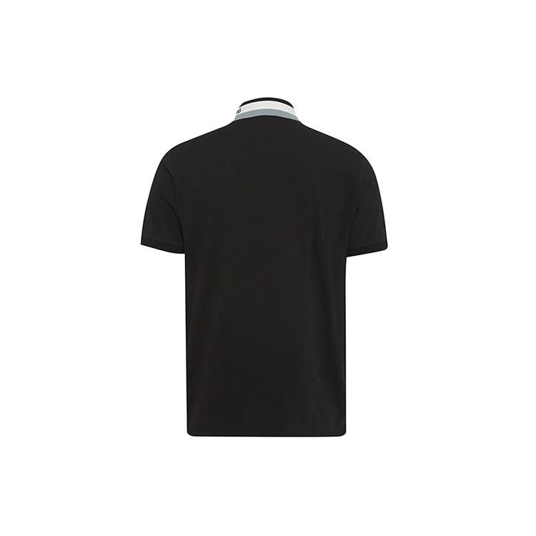 EMPORIO ARMANI Polo Shirts Men's Black Polo Collar Moderate Straight Fit 3L1FAQ-1JPTZ-0061