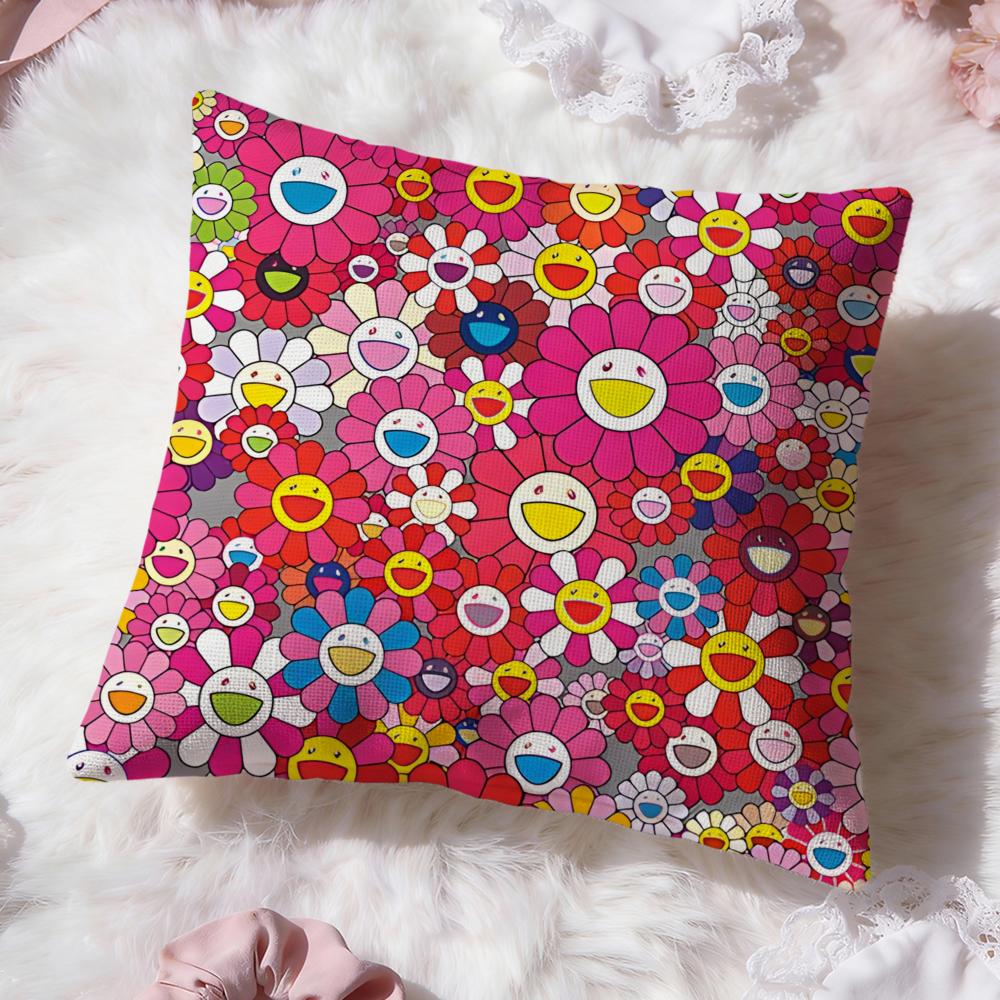 Band t-Takashi Murakami Cushion Cover Premium Comfort Reversible Pillow Cove -Two In One Design for Any Room & Car Interior