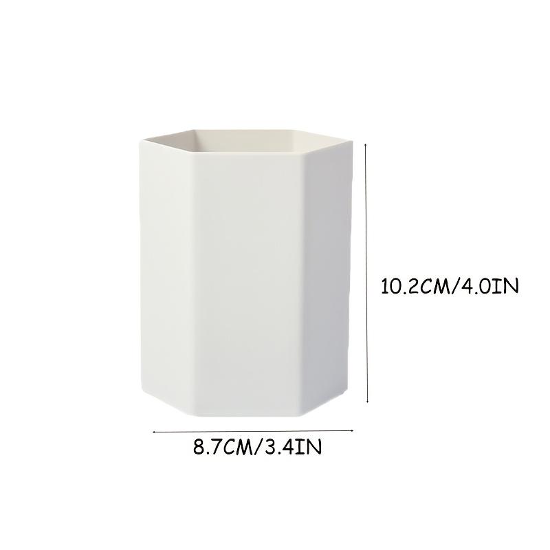 

[Large Capacity Pencil Holder Office] Hexagonal Plastic Pencil Holder for Office Desk, Modern Minimalist Style, Large Capacity - Suitable for Ages 14+