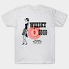 Men Black Print T-shirt Whisky A Go Go Vintage Poster Restoration Digital Painting Retro Band Gig No-Cut Transfer Paper Print Cotton Tshirt