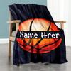 Basketball Style Personalized Text Blanket Lightweight Customizable Blanket Comfortable Versatile for Nap Office Couch Livingroom All-Season Use