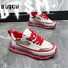 Sneakers Casual Mens Designer Retro Running Shoes Fashion Microfiber Leather Fabric Breathable Increased Internal Platform Shoes
