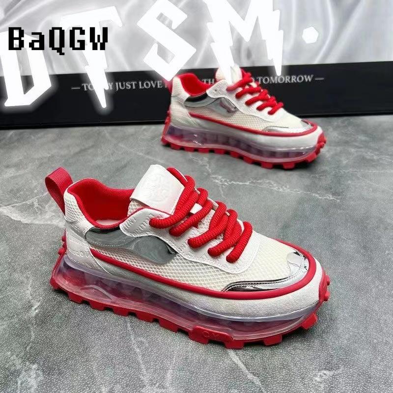 Sneakers Casual Mens Designer Retro Running Shoes Fashion Microfiber Leather Fabric Breathable Increased Internal Platform Shoes
