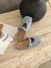 Soft-soled square-headed Mary Jane single shoes, spring women's outer wear, commuter versatile bag head, half slippers