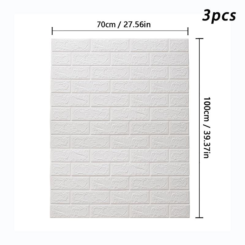 70X100cm Neutral Solid Color 3D Wall Sticker Self Adhesive Removable Wall Covering for Home Interior Decor