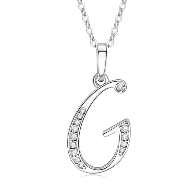 New Design 26 English Letter Zircon Pendant Necklace Trendy Temperament Personality Necklaces Fashion Jewelry Gift
