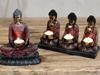Buddha Candle Holder Antique Three Devotees