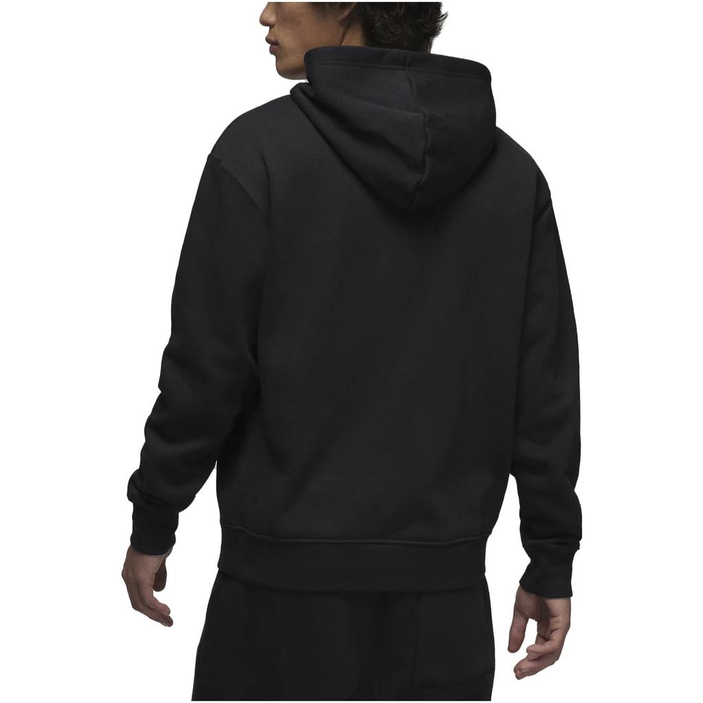 Jordan Solid Color Logo Hoodie with Plush Lining and Long Sleeves Men Tops Black FJ7775-010
