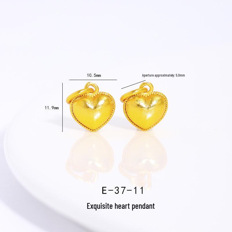 Ancient Sand Gold Pendant: Strong Color Retention, Wealth & Fortune Charm, Retro Bracelet/Necklace Accessory