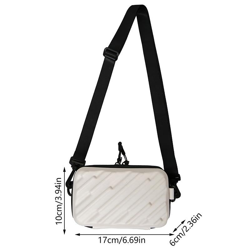Personlighet Enkel Lett Boksveske Diagonalstripet Skulderveske Unisex Allsidig Crossbody-veske Telefonvesker