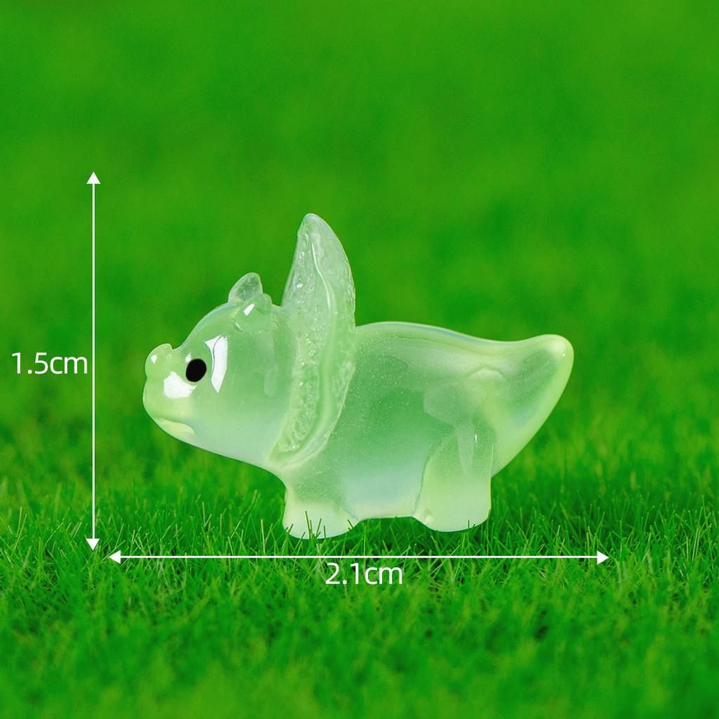 

Luminous Resin Dinosaur Decoration For Moss Terrariums And Landscape Microscopic Green