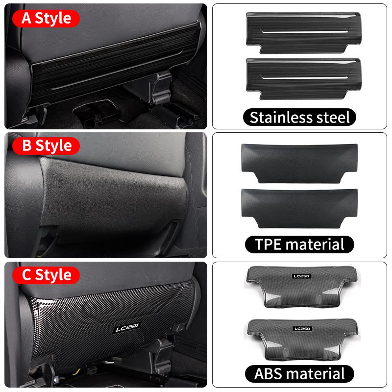 lqbn4 For Toyota120 150 250 Land Cruiser Prado 2003-2025 Stainless Steel Seat protection pad LC120 LC150 LC250 Interior Accessories