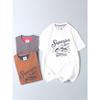 Foreign Trade Export Hk Hong Kong Style Surplus Stock All-Cotton Brushed Base Layer Shirt Summer Men's Retro Motorcycle Print Short-Sleeve T-Shirt