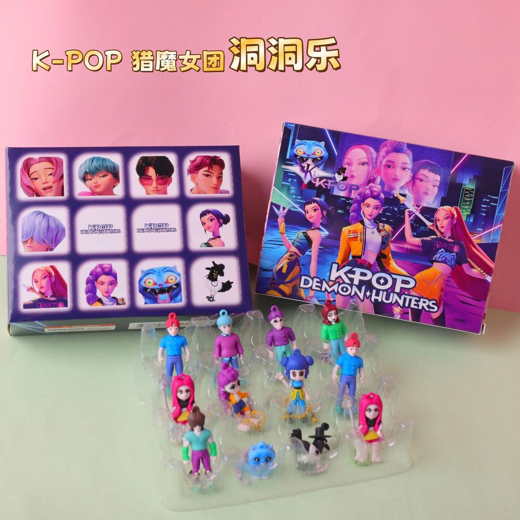 New KPOP Demon Hunter Girl Group Blind Box Figure Series Soft Rubber Keychain Pendant Desktop Blind Box Display Ornament Popmart