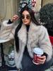 Women's Faux Fur Lapel Coat - Spring European & American Fashion, Loose Fit Hot Style