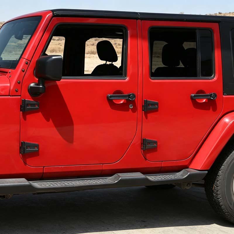  ABS Engine Hood Air Intake Decoration Door Handle Shell Cover Tailgate Glass Hinge Stickers For Jeep Wrangler JK 2007-2017 Interior Accessories