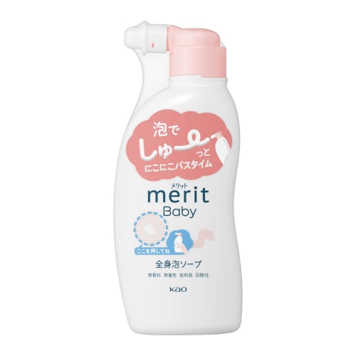 

Merit Baby Body Foaming Soap Pump, 300ml, Fragrance-Free, Color-Free, Hypoallergenic, Mildly Acidic, Paraben-Free, Alcohol-Free