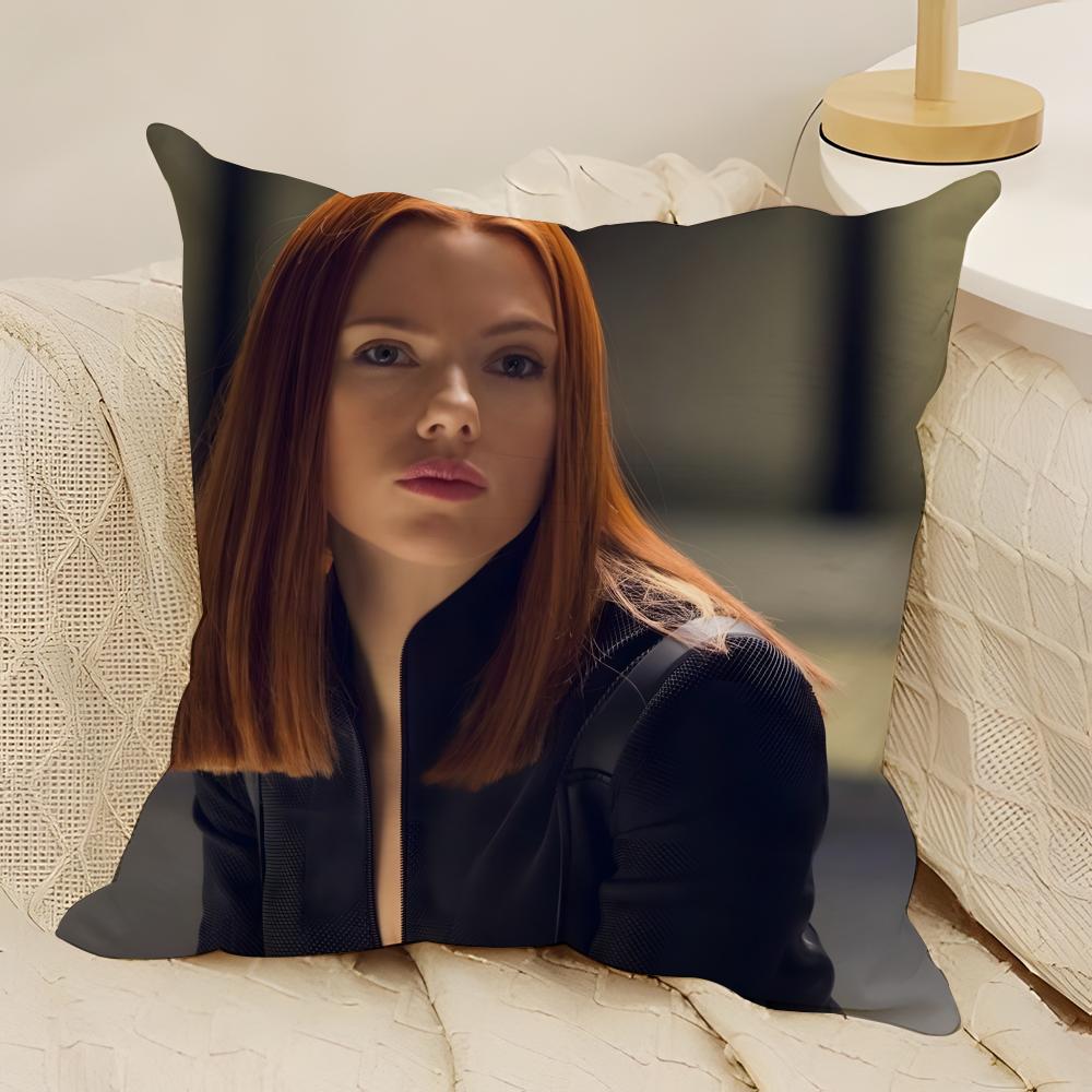 SScarlett Icon JJohansson Pillow Case Natural Linen DoubleSided Printing Sofa Home Decor Cushion Cover