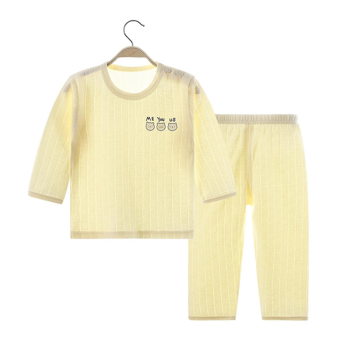 

Милый детский домашний костюм, летние пижамы из чистого хлопка для мальчиков и девочек с героями мультфильмов 80cm