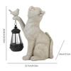 Resin Resin Cat Figurines Cute Solar Animal Lamp  Garden Yard Figurines Decor