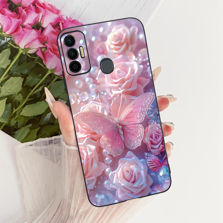 For Tecno Spark 7 Pro Case Spark7 T KF6p New Luxury Painted Cover Soft Silicone Case For Tecno Spark 7P 7T Spark7 Pro Funda Bags