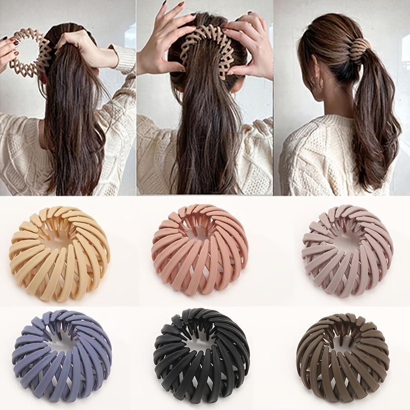 Matte Bird Nest Hair Claw Clips for Women Expanding Hair Accessories for Effortless Bun Making