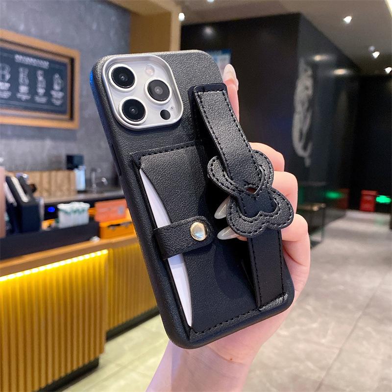 Applicable To Xiaomi Mi 15 Card Bag, Wrist Strap, Mobile Phone Case, Redmi NOTE14 Fashion Change Bag, Leather Pattern Protective Case.