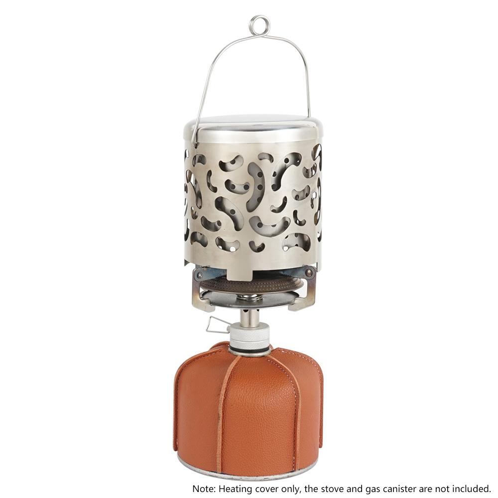 Outdoor Mini Heater Portable Stainless Steel Camping Stove Tent Heating Cover for Backpacking Hiking Traveling