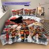 Firefighters Blaze Station Print 3Pcs Bedding Setduvet Cover With 2 Bedropillowcase Home Birthday Gift
