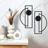 Dual Abstract Geometric Metal Wall Art Set, Modern Minimalist Wall Decor