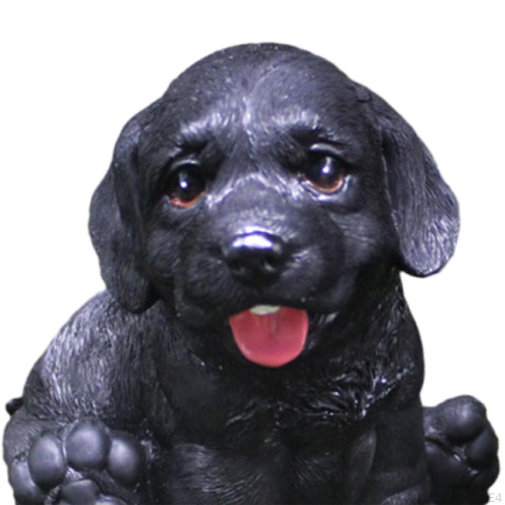 Animal Sculpture Dog Statue Gift Home Decor Resin Puppy Figurine Ornament for Desktop Cabinet Living