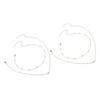 2Pcs/Set Necklace Exquisite Double Layers Alloy Heart Love Ball Chain for Dating