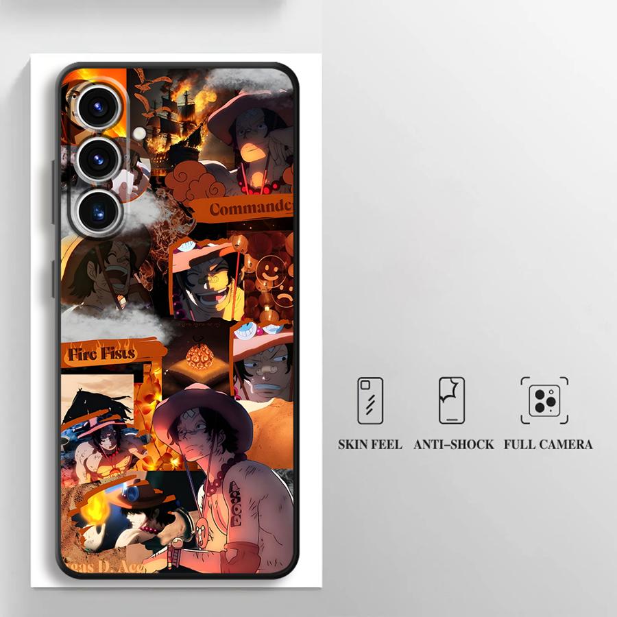 Case for Samsung Galaxy A32 A23 A53 A24 A55 A26 A72 A51 A73 A41 A22 A52 A35 A36 A25 A71 Black Soft Phone Cover One Piece Ace Art