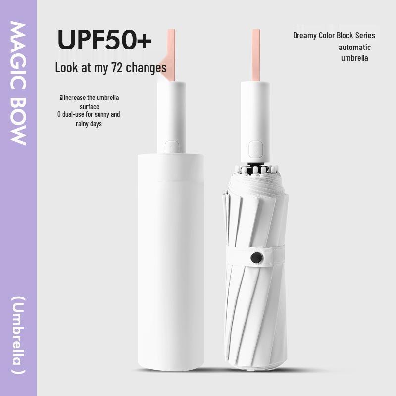 72-Rib Automatic Sun & Rain Umbrella with UV Protection, Large Size, Unisex