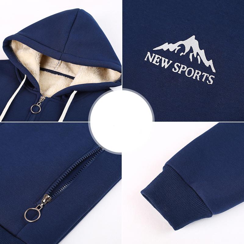 Thickened Hooded Sweatshirt Jacket Women's Autumn Winter Casual Cardigan Warm