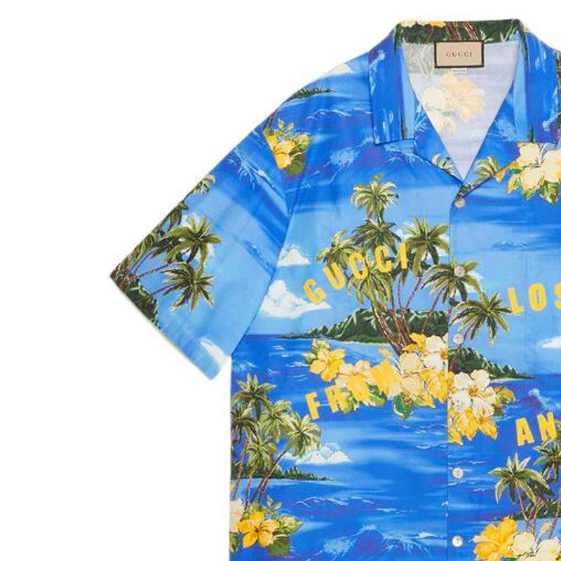 Gucci Printed Cotton Bowling Shirt 694125-ZAJSR-4464