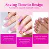 288PCS Nude Pink Fake Nails Colorful French Tips Full Cover Press On Nails for Hands & Feet DIY Manicure False Nails Art