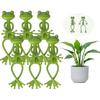 5PCS/Pack Frog Shape Plant Stand Green Twist Garden Plant Supporter Adjustable DIY Vine Climbing Holders Gardening Accessory ZYF