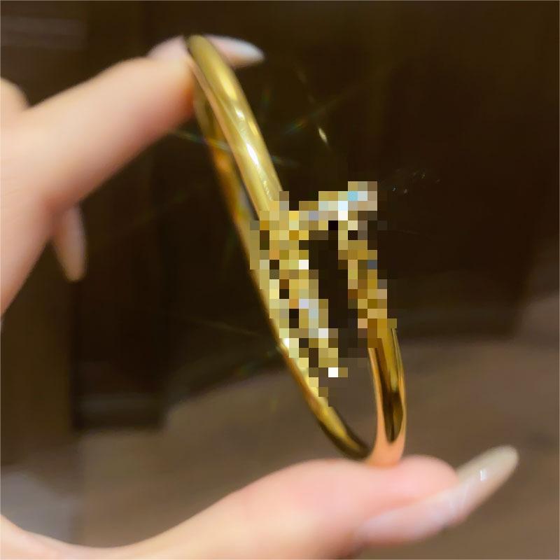 Stainless Steel Zirconia Cross Cuff Bracelet - Korean Style, Fashionable and Luxurious Hand Jewelry