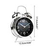 Round 4" Alarm Clock Retro Double Mechanical Timer Desktop Alarm Clock for Creative Simple Design Table Timing Digital D57B