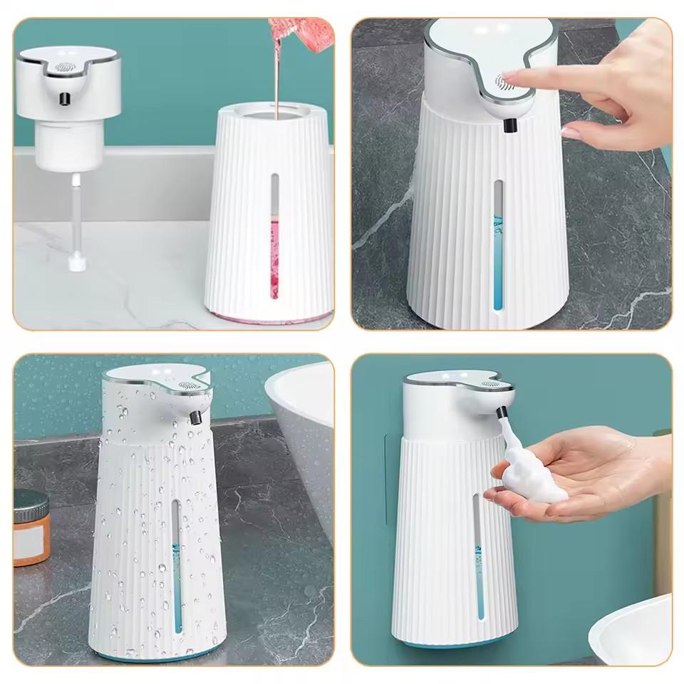 400ML Touchless USB Rechargeable Infrared Electric Automatic Sensor Soap Dispenser Wall Mounted 4Levels Adjustable Pump Machine