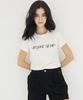 AWESOME STUDIO Awesome Logo Crop Slim Fit Short Sleeve T-Shirt Ivory