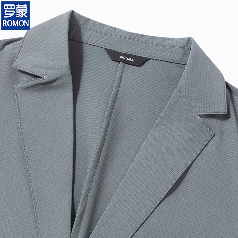 ROMON Men's Ice Silk Casual Suit Jacket