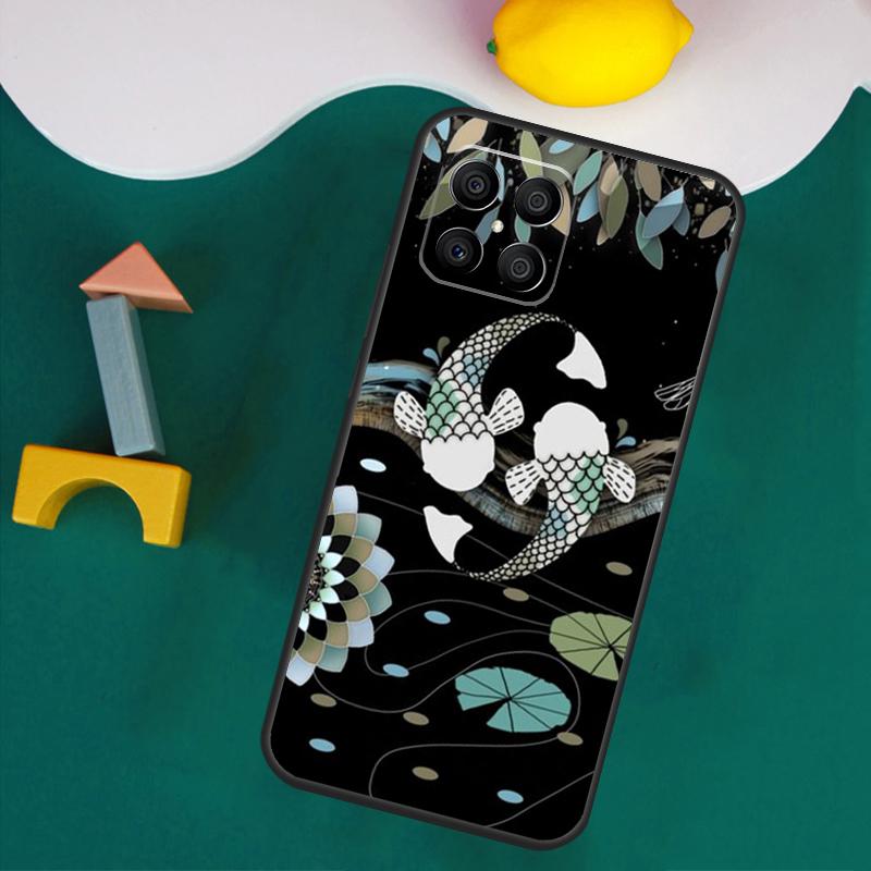 Koi Carp Fish Yin Yang Case For Honor Magic 7 5 6 Lite Honor 200 Pro 50 70 90 Lite X9a X8a X8 X9 X8b X9c X9b Cover