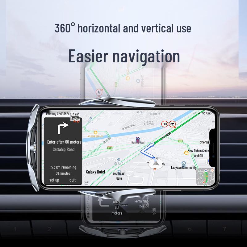 Automatic Wireless Charger Car Mount with Fast Charging