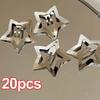 2/4/10/20/40/50/100pcs Silver Color Star Hair Clips for Girls Filigree Star Metal Snap Clip Hairpins Barrettes