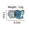 Cute Blue Whale Cartoon Brooch - Creative Badge for Clothes & Backpacks